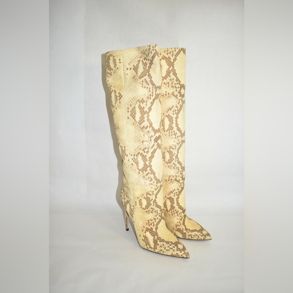 Paris Texas Yellow Python size 37 stiletto boots
